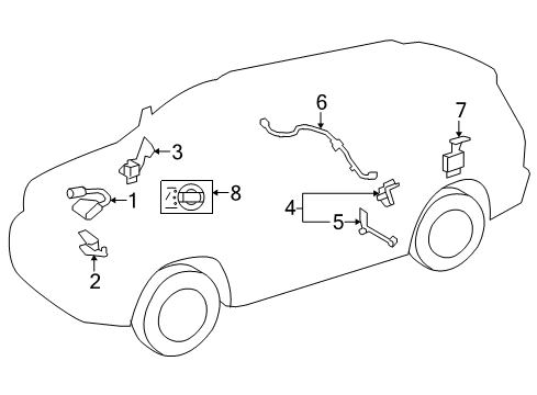 2020 Toyota Sequoia Ride Control Actuator Bracket Diagram for 89269-34010