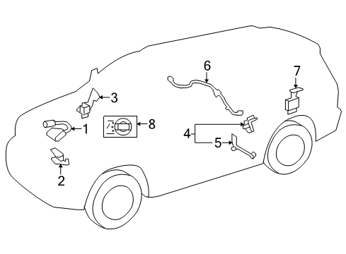 2020 Toyota Sequoia Ride Control Height Sensor Link Assembly Diagram for 48906-34020