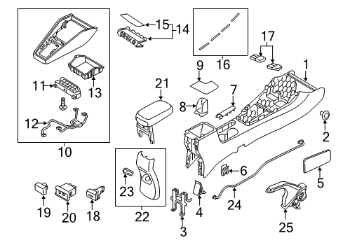 2020 Kia Rio Parking Brake Cover-Accessory Sock Diagram for 95121H8000