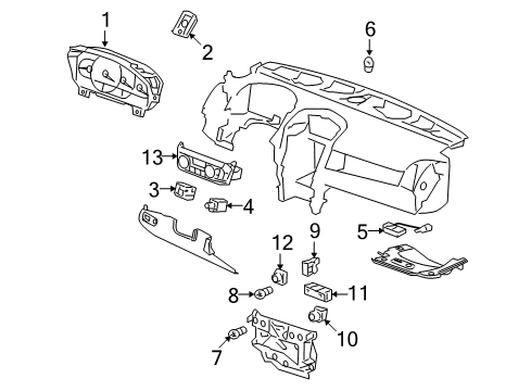 2007 Cadillac SRX Cluster & Switches, Instrument Panel Instrument Cluster Assembly Diagram for 25794447