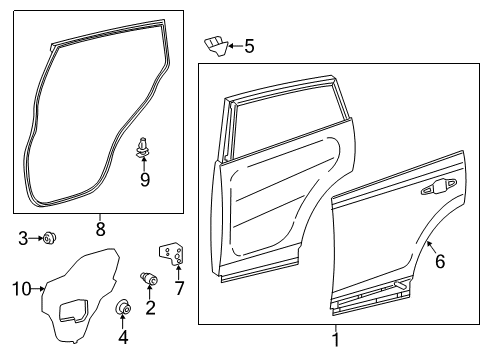 2018 Toyota RAV4 Rear Door Outer Panel Diagram for 67113-0R060
