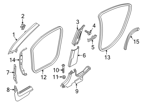 2016 Fiat 500X Interior Trim - Pillars, Rocker & Floor Nut-Plastic Diagram for 6511606AA