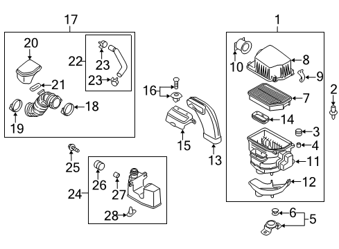 2014 Hyundai Tucson Filters Bolt Diagram for 281711C300