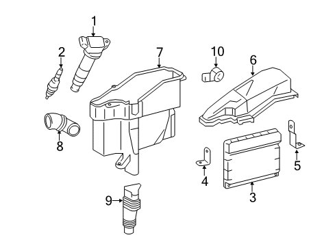 2017 Lexus IS350 Powertrain Control Engine Control Computer Diagram for 89661-53T50