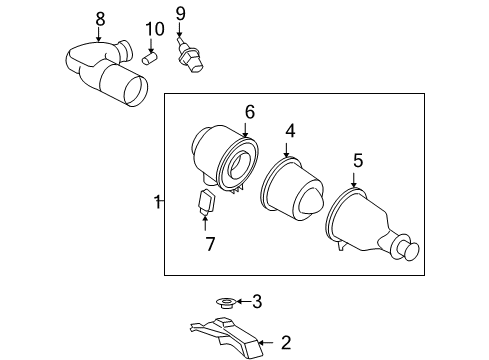 2006 Ford F-150 Air Intake Upper Cover Diagram for 6L3Z-9661-AA