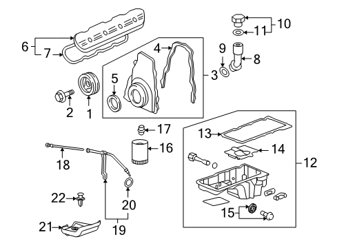 2010 Hummer H3T Engine Parts Balance Bolt Diagram for 11561283