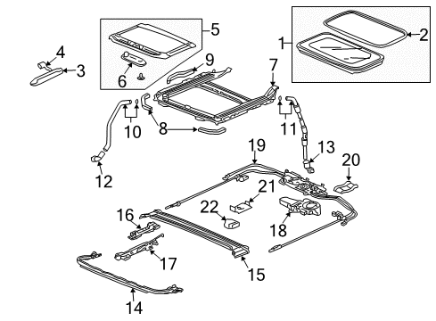2003 Honda Accord Sunroof Seal B, Frame Diagram for 70082-SDA-A01