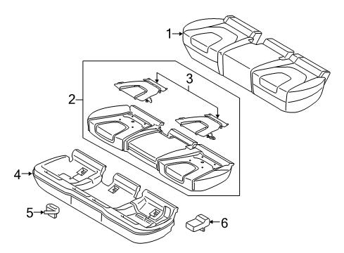 2015 Ford Edge Heated Seats Seat Cushion Pad Diagram for FT4Z-5863840-E