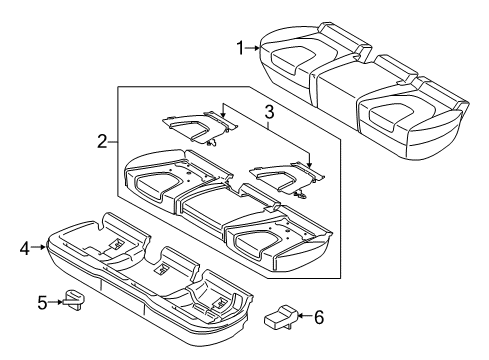 2015 Ford Edge Heated Seats Cushion Cover Diagram for FT4Z-5863804-AA