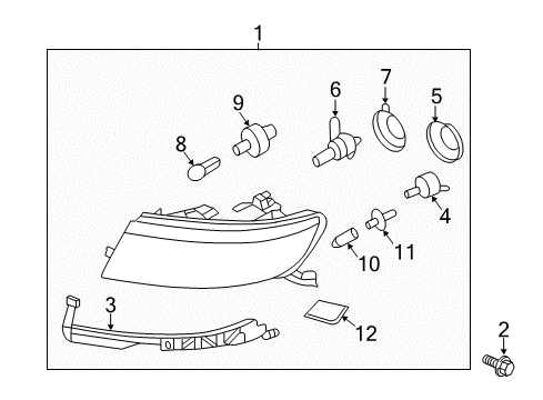 2010 Lincoln MKZ Headlamps Actuator Diagram for 9H6Z-13K198-A