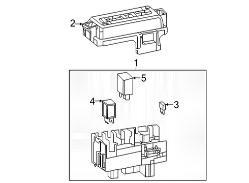 2021 GMC Sierra 2500 HD Fuse & Relay Relay Diagram for 13592144