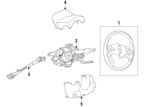 2016 Buick Encore Steering Column & Wheel, Steering Gear & Linkage Lower Shaft Diagram for 42746968