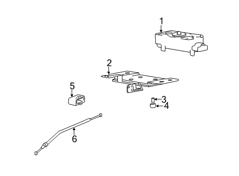 2005 Kia Optima Cruise Control System Rubber-Automatic Cruise Mounting Diagram for 96423-34000