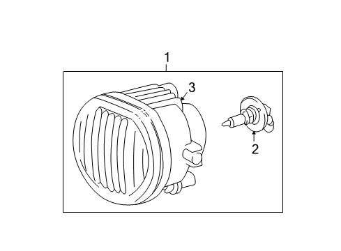 2003 Pontiac Vibe Bulbs Lamp, Front Fog (W/O Bulb) Diagram for 88974061