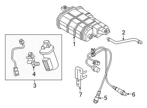 2016 Hyundai Sonata Emission Components Hose-Canister To Valve Diagram for 31372-C2500
