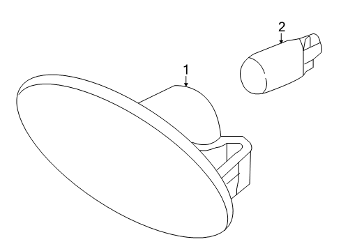 2011 Nissan Cube Bulbs Lamp Assy-Side Flasher Diagram for 26160-8990A