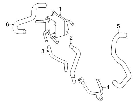 2015 Lexus NX200t Oil Cooler Hose, Water By-Pass Diagram for 16283-36060