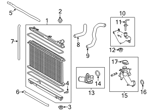 2016 Lexus RC300 Radiator & Components Cap Sub-Assembly, Reservoir Diagram for 16405-31140