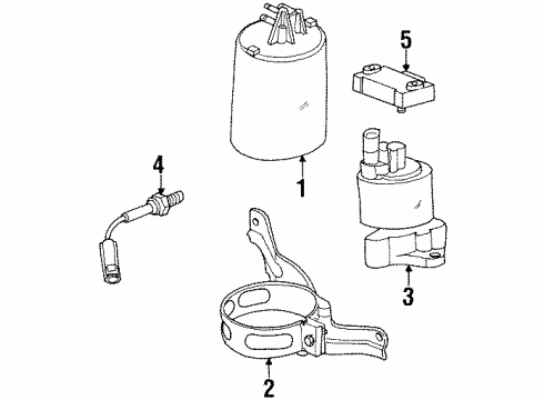 2000 Saturn SC1 Emission Components Purge Solenoid Diagram for 21008078