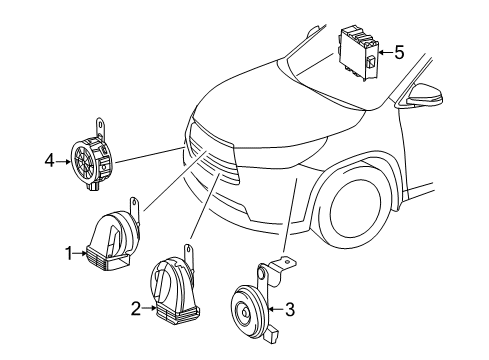 2018 Toyota Highlander Anti-Theft Components Control Module Diagram for 86572-48030