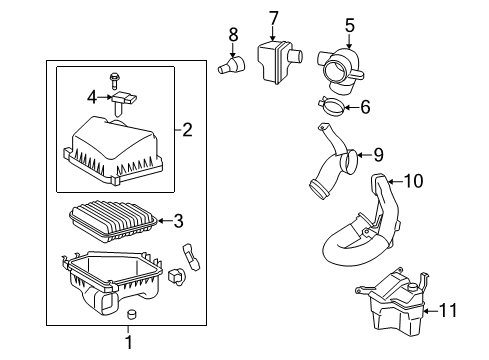 2011 Toyota Matrix Powertrain Control ECM Diagram for 89661-0ZA61