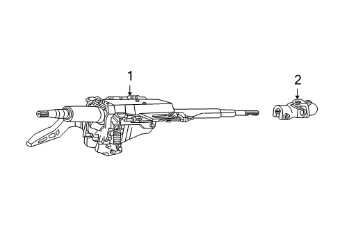 2002 Honda CR-V Steering Column & Wheel, Steering Gear & Linkage Column, Steering Diagram for 53200-S9A-A02