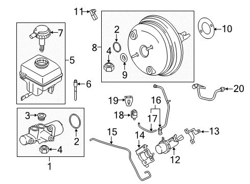 2018 BMW X5 Hydraulic System BRACKET FOR VACUUM PUMP Diagram for 34336851290