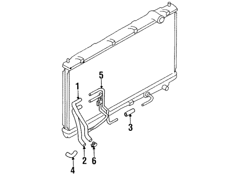 1997 Eagle Talon Trans Oil Cooler Lines Hose Oil Cooler Diagram for MB906440