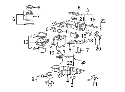 2010 Chevrolet Tahoe Air Conditioner Drier Diagram for 22949450