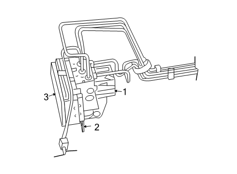 2007 Dodge Caliber ABS Components Anti-Lock Brake System Module Diagram for 5179860AC