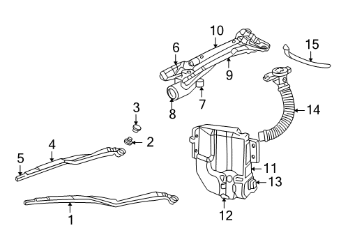 1998 Chrysler Concorde Wiper & Washer Components W/WASHER Fluid Level Diagram for 4584019