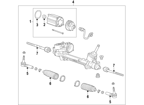 2013 Buick Regal Steering Column & Wheel, Steering Gear & Linkage Steering Gear Diagram for 22943370