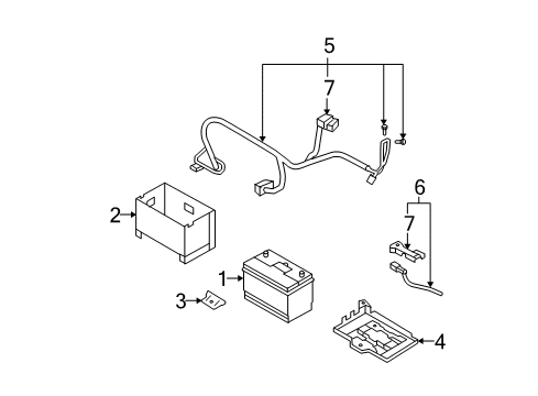 2007 Hyundai Santa Fe Battery Wiring Assembly-Battery (+) Diagram for 91850-2B100