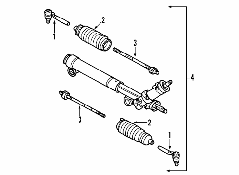 2009 Hummer H3 P/S Pump & Hoses, Steering Gear & Linkage Hose Asm-P/S Gear Inlet & Outlet Diagram for 25960637