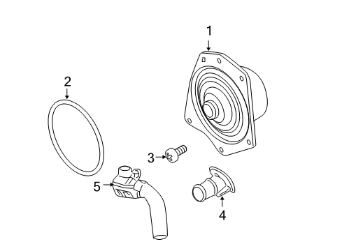 2009 Chrysler 300 Water Pump Seal-THERMOSTAT Diagram for 4892055AC