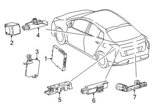 2020 Toyota Prius AWD-e Keyless Entry Components Control Module Diagram for 89990-47400