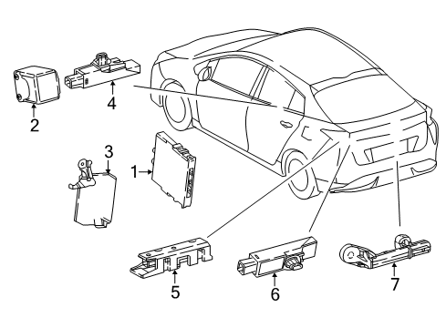 2017 Toyota Prius Keyless Entry Components Transmitter Diagram for 89904-47530