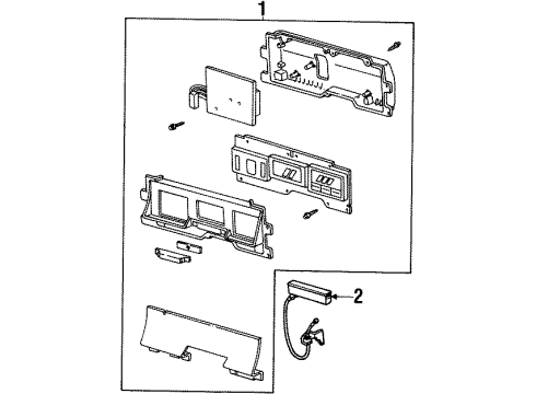 1995 Mercury Grand Marquis Cluster & Switches Cluster Diagram for F5AZ-10849-B