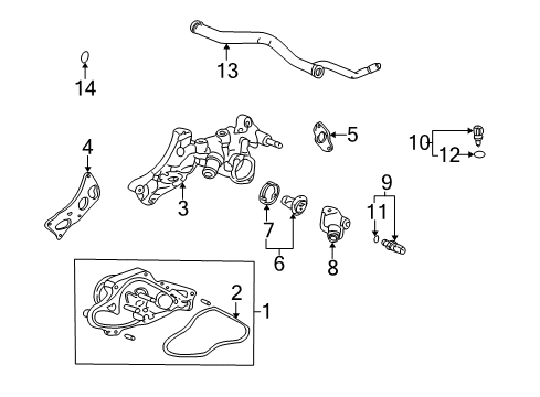 2004 Honda Pilot Powertrain Control Sensor, Oxygen Diagram for 36531-PVF-A01
