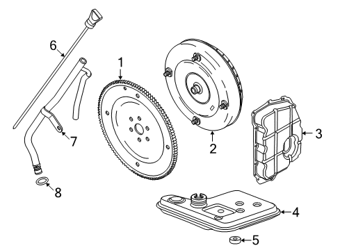 2011 Mercury Milan Automatic Transmission Side Cover Diagram for 9L8Z-7G004-A