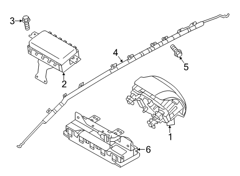 2020 Kia Niro Air Bag Components Air Bag Control Module Assembly Diagram for 95910G5000
