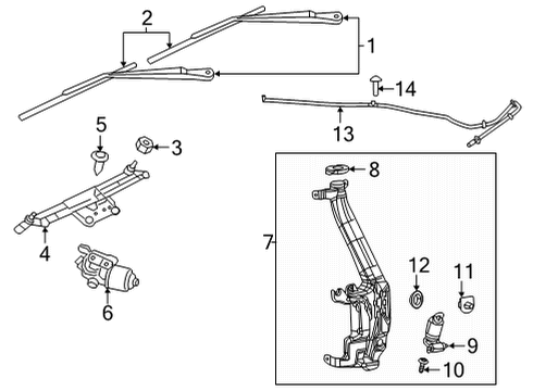 2021 Dodge Durango Wiper & Washer Components Windshield Washer Diagram for 68529392AA