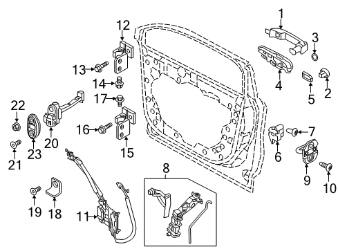2021 Fiat 500X Lock & Hardware Screw-HEXAGON FLANGE Head Diagram for 6106253AA