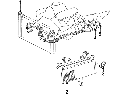2001 Dodge Ram 1500 Trans Oil Cooler Cooler-Transmission Oil Diagram for 52027525AC