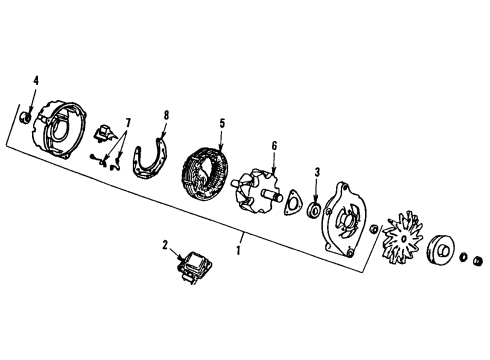 1995 Lincoln Mark VIII Alternator Alternator Diagram for F6LY-10V346-ACRM