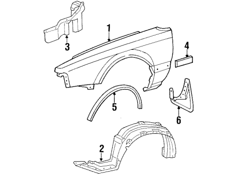 1985 Honda Prelude Fender & Components, Exterior Trim Cowl Assy., L. FR. Diagram for 61150-SB0-010