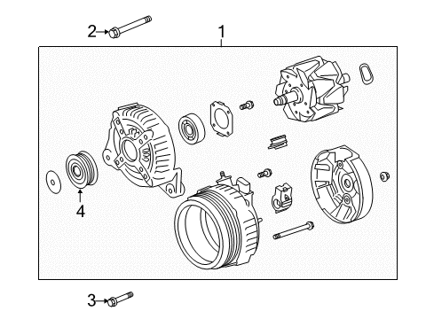 2012 Scion tC Alternator Alternator Diagram for 27060-36011