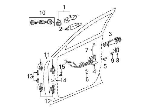 2004 Chrysler Pacifica Lift Gate Screw-HEXAGON Head Diagram for 6504041