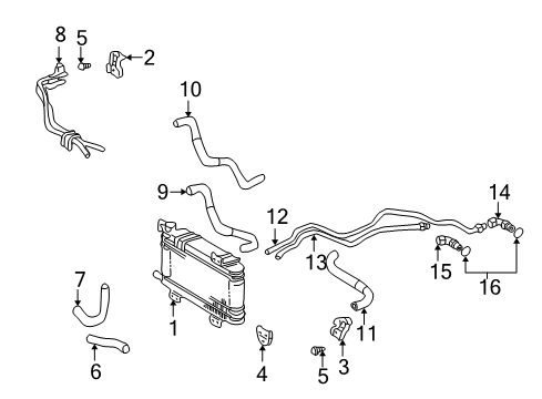 1999 Toyota Land Cruiser Trans Oil Cooler Ring, O Diagram for 90301-11006