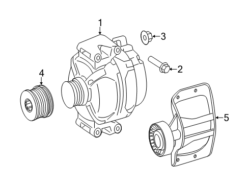 2009 Dodge Sprinter 2500 Alternator Pulley-Alternator Diagram for 5175811AB